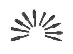 10pcs Conjunto De Brocas Rotativas Raspador Eléctrico Para Tallado De Madera, Herramienta Con Mango 1/4in, Accesorios De Pulido