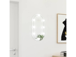 Vidaxl Espelho Com Luzes Led 60x30 Cm Vidro Oval
