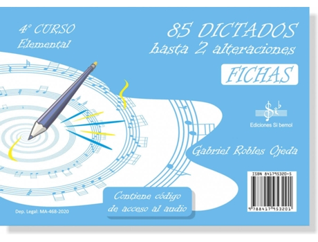 Livro 85 Dictados Hasta Dos Alteraciones de Gabriel Robles Ojeda (Espanhol)