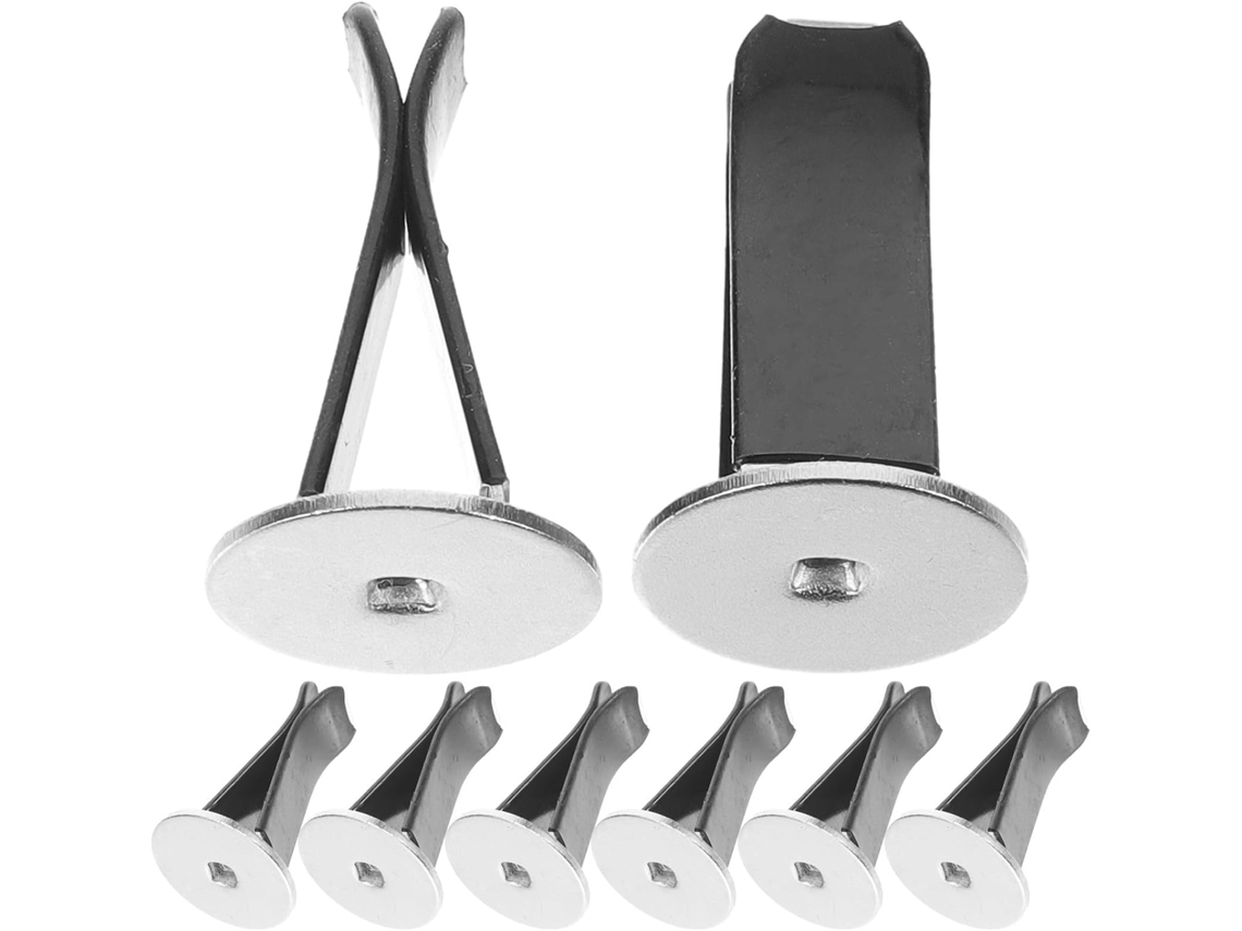Clips metálicos pré-fabricados para saídas de veículos com mola de alta elasticidade, pacote com 20 unidades.