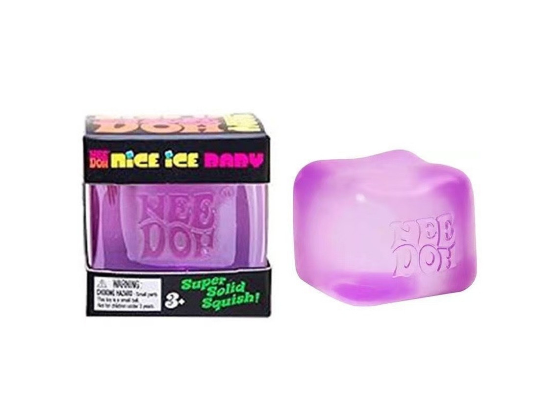 1 Brinquedo Para Amassar, Cubo De Malte De 5,5 Cm Para Amassar – Roxo