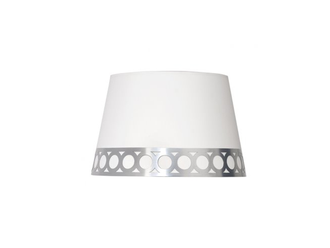 Abajur Dalia E14 Branco/prata Fabrilamp (ø15x12x13cm)