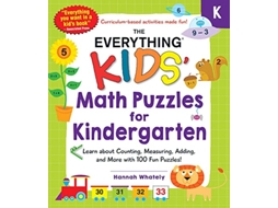 Livro Everything Kids Math Puzzles for Kindergarten de Hannah Whately (Inglês)