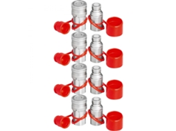 Conjunto De Acopladores Hidráulicos 1/2 Npt Iso 16028 Com Tampa Tekmaquinas