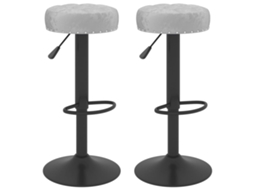 Bar Stool, Bar Stools Vidaxl Cinzeto Veludo (n/a)
