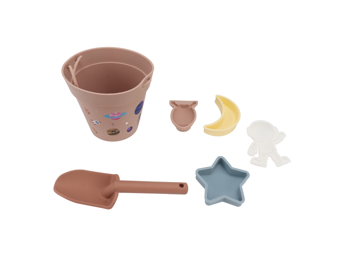Primerox brinquedos de Neve de Silicone Balde e Pá Seguro Anti água Interação Pais e Filhos Rosa