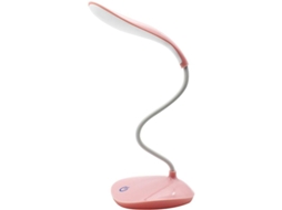 Luz de leitura LED portátil com controle táctil, 3 níveis, recarregável, rosa S/MARCA