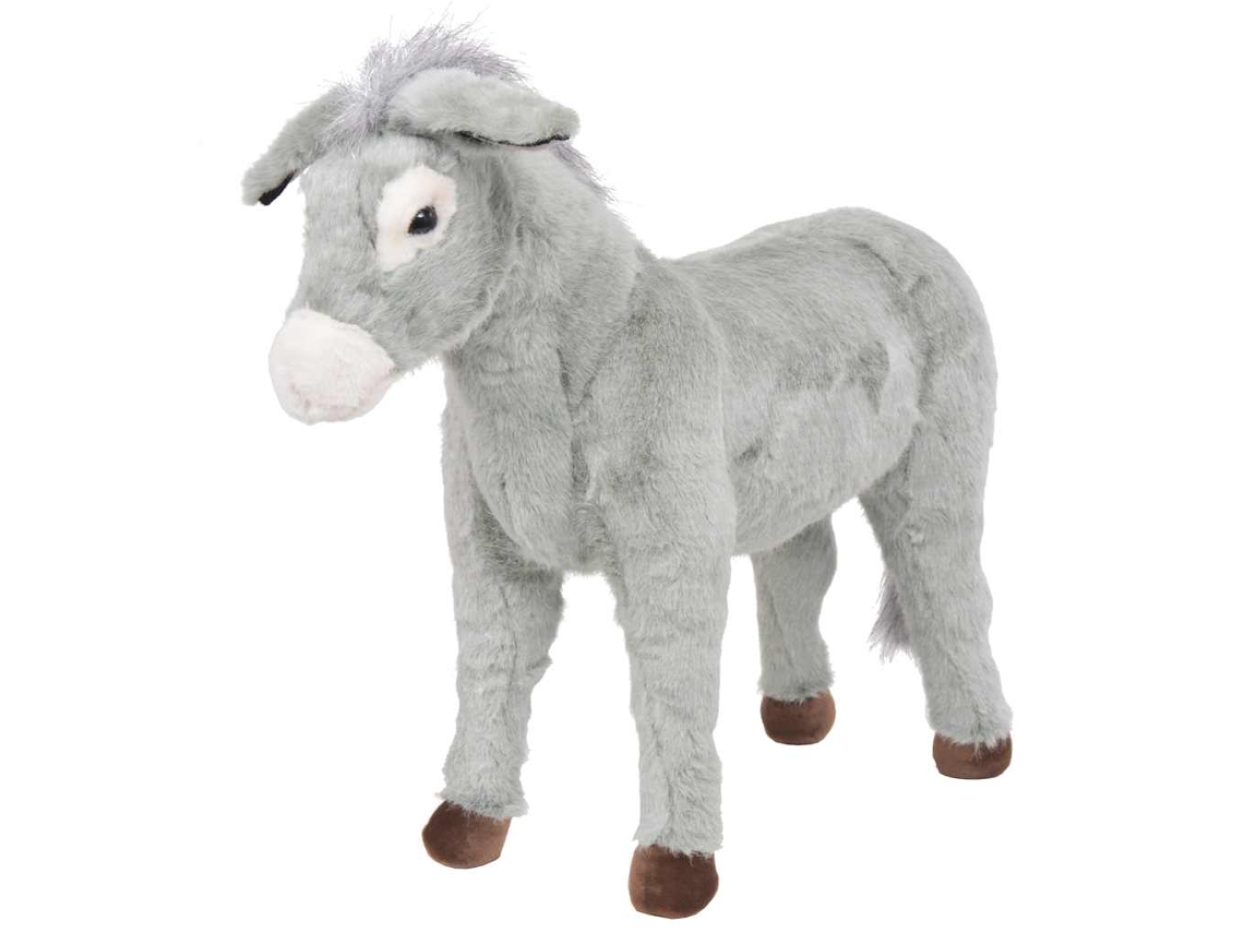 Vidaxl Burro De Montar Em Peluche Cinzento Xxl