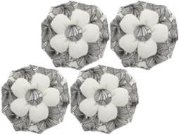Conjunto De 4 Capas Protetoras Antiestáticas Para Maçanetas, Em Tecido De Algodão Macio Com Formato Flor, Para Uso