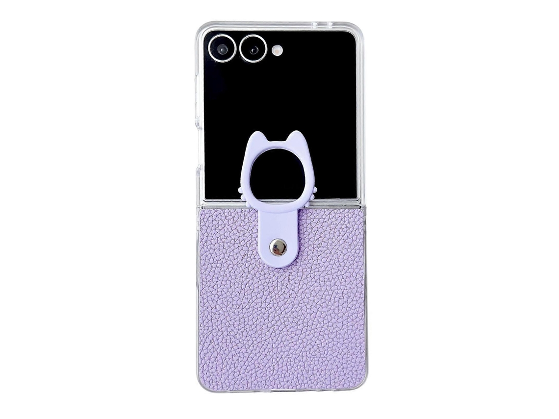 Capa De Celular Transparente Com Moldura Jelly Pu Pc E Suporte De Anel
