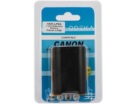 Bateria de íon de lítio ODEKA ODK-LPE6 DECODIFICADA para CANON