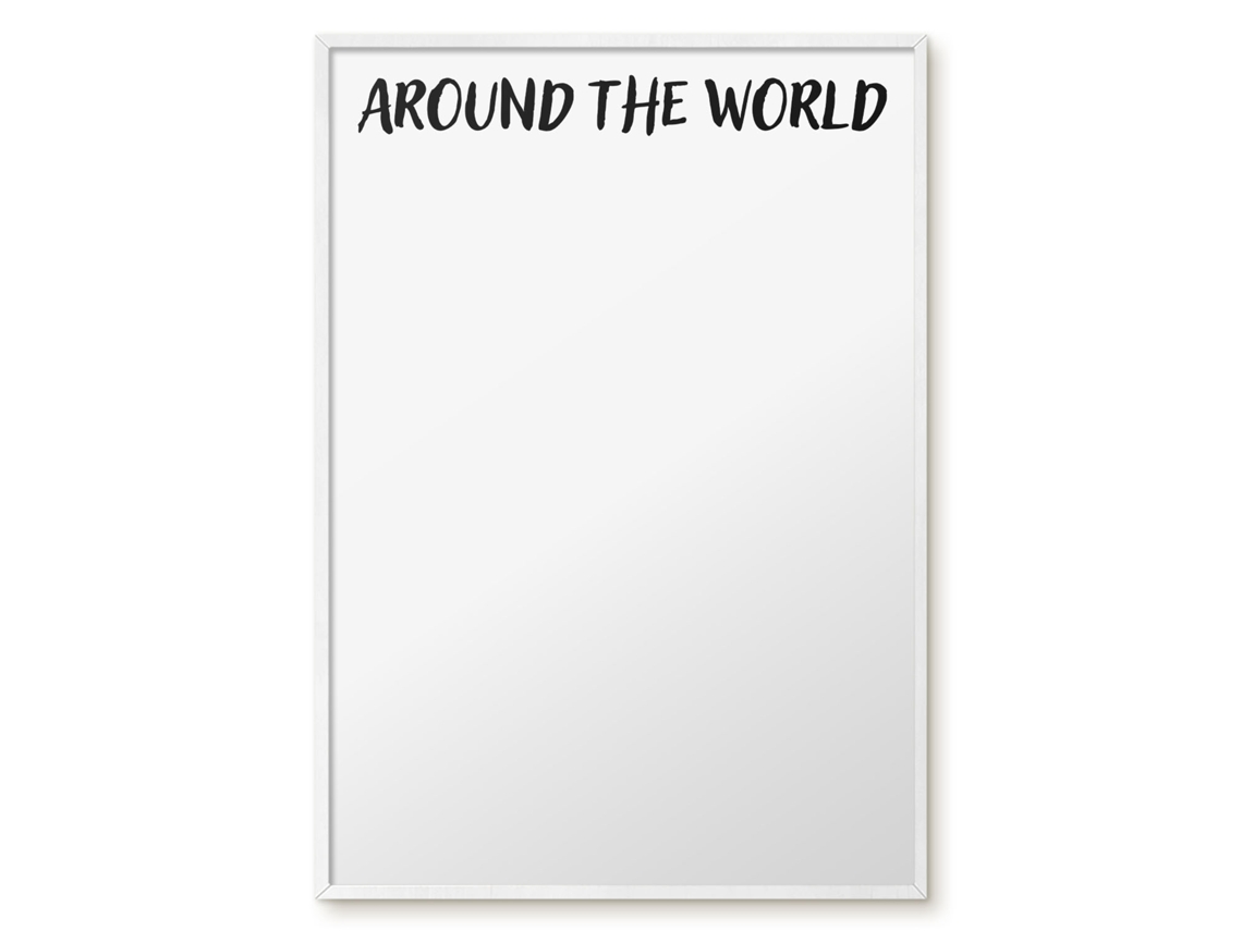 Magnetic Board Around The World For The Living Room Espelharte (70x100 Cm)