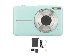 Câmara Digital 44mp 1080p Hd 16x Zoom Autoenfoque Tela Ips 2,5 Polegadas Anti-shake De Bolso Para Viagens Gravação De Vida Verde Plug Us 100‑240v