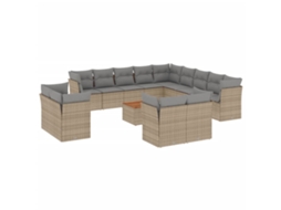 Garden Sofa Set, Garden Sofa Sets Vidaxl Bege Rattan / Vime (n/a)