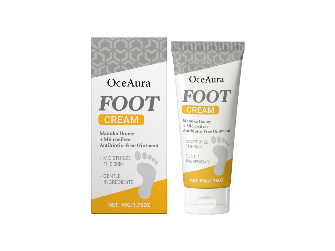 Creme Hidratante Para Pés Oceaura Extratos Vegetais Nutrição Refrescante Não Grasso