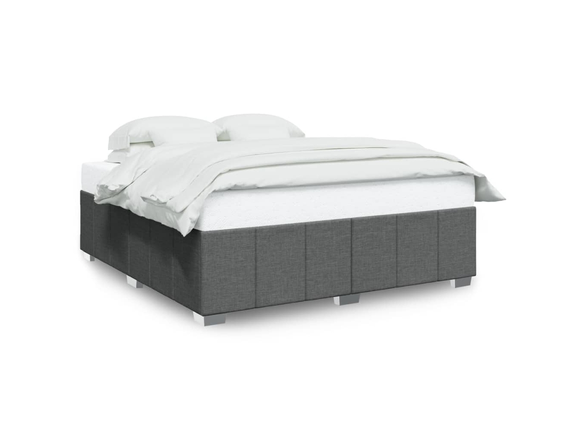 Bed Frame, Bed Frames Vidaxl Cinzeto Tecido (200 X 200 Cm)