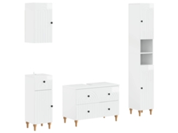 Vidaxl Conjunto De Armários De Banheiro Com 4 Peças Alkmaar