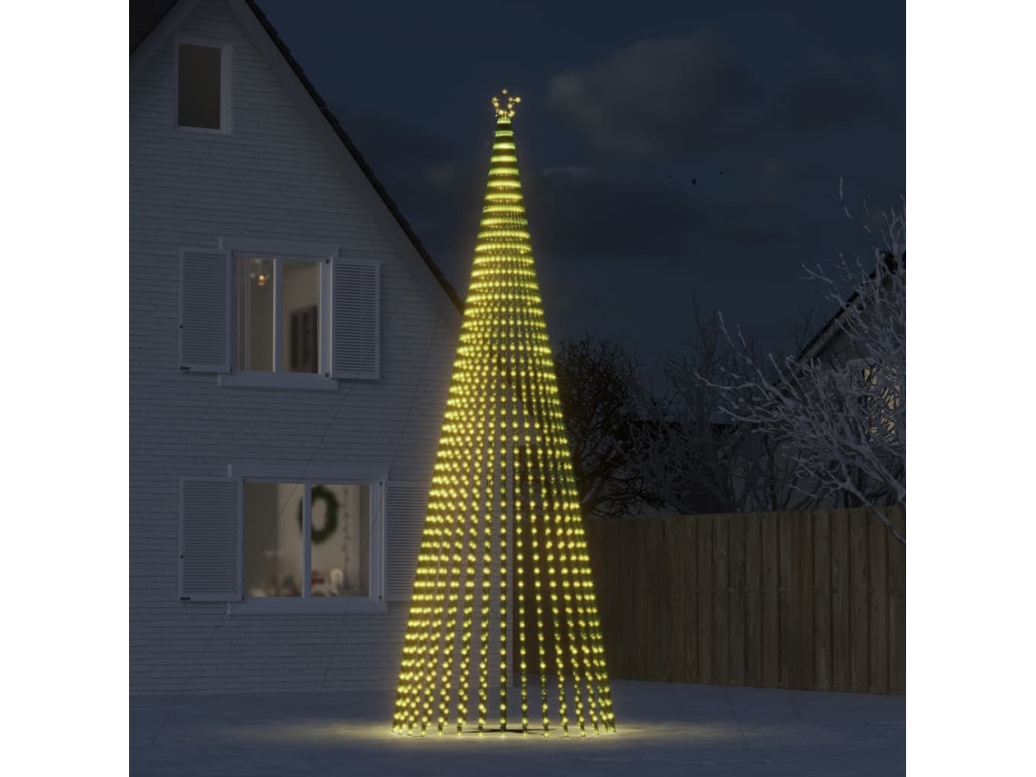 Vidaxl Led Árvore De Natal 1544 Leds Branco Quente 500 Cm