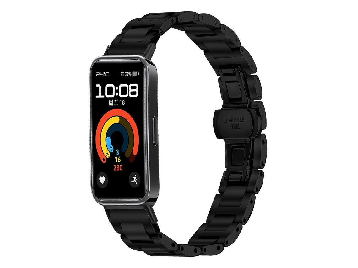 Pulseira Fina De Aço Inoxidável Com Fecho Borboleta Para Huawei Band 10/9/8
