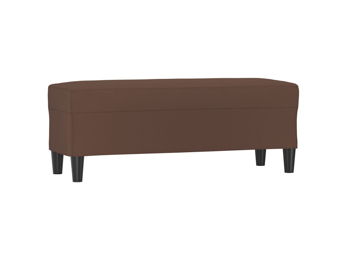 Bench, Benches Vidaxl Marrom Couro Artificial (100 X 35 X 41 Cm)