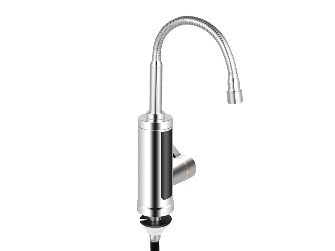 Torneira Elétrica De Aquecimento, Potência De 3000w, Display De Temperatura Led,prata,l Oem