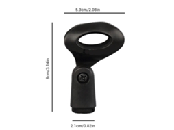 Ats 2 Peças de Clamp de Microfone Universal de Plástico, Abraçadeira Flexível para Microfone