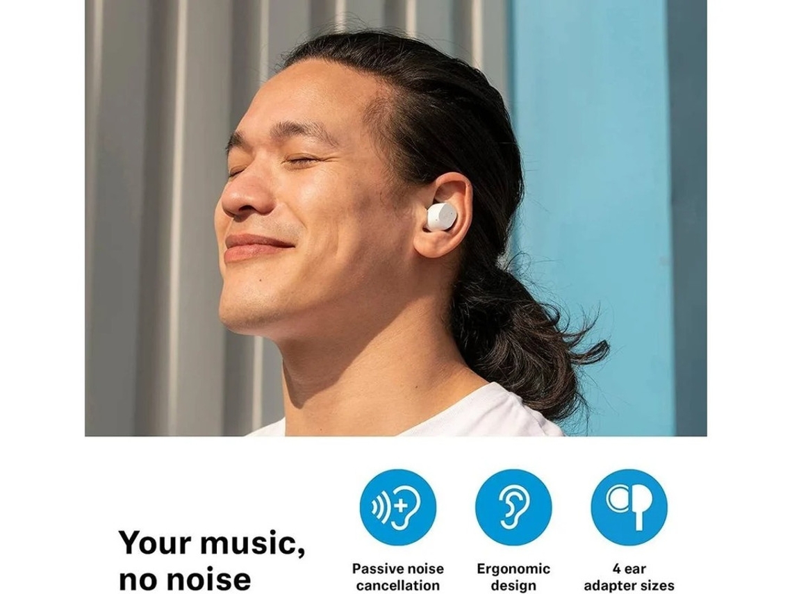 Auriculares Bluetooth True Wireless Bestvite (in Ear - Microfone - Noise Cancelling - Preto)