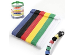 Conjunto De 60 Abraçadeiras Reutilizáveis​​ Microfibra E Nylon Para Organização Cabos