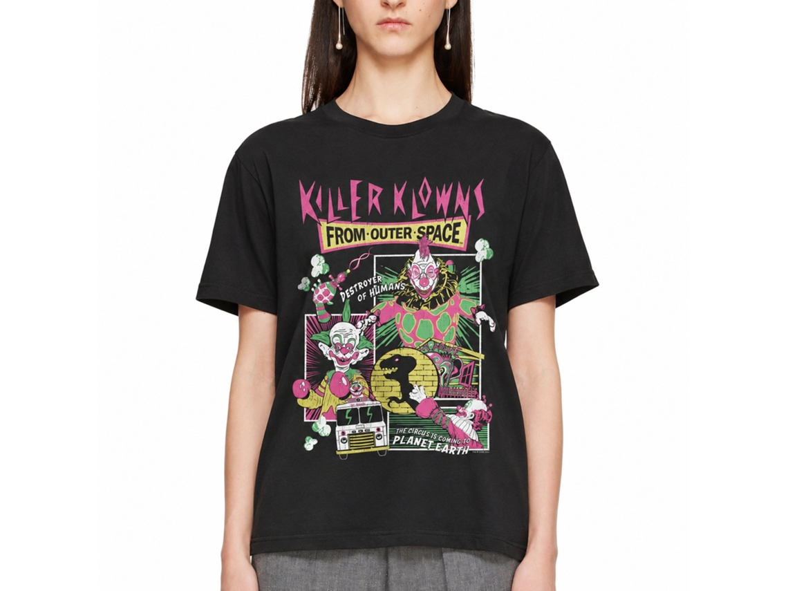Rockinstone Killer Klowns Comic Boxes Black Adult T-shirt Size:xxl