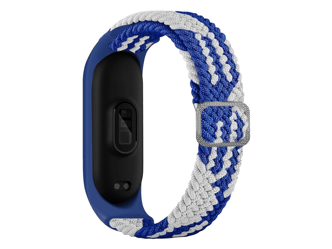 Pulseira De Nylon Trançado Ajustável E Elástica Para Xiaomi Mi Band 7