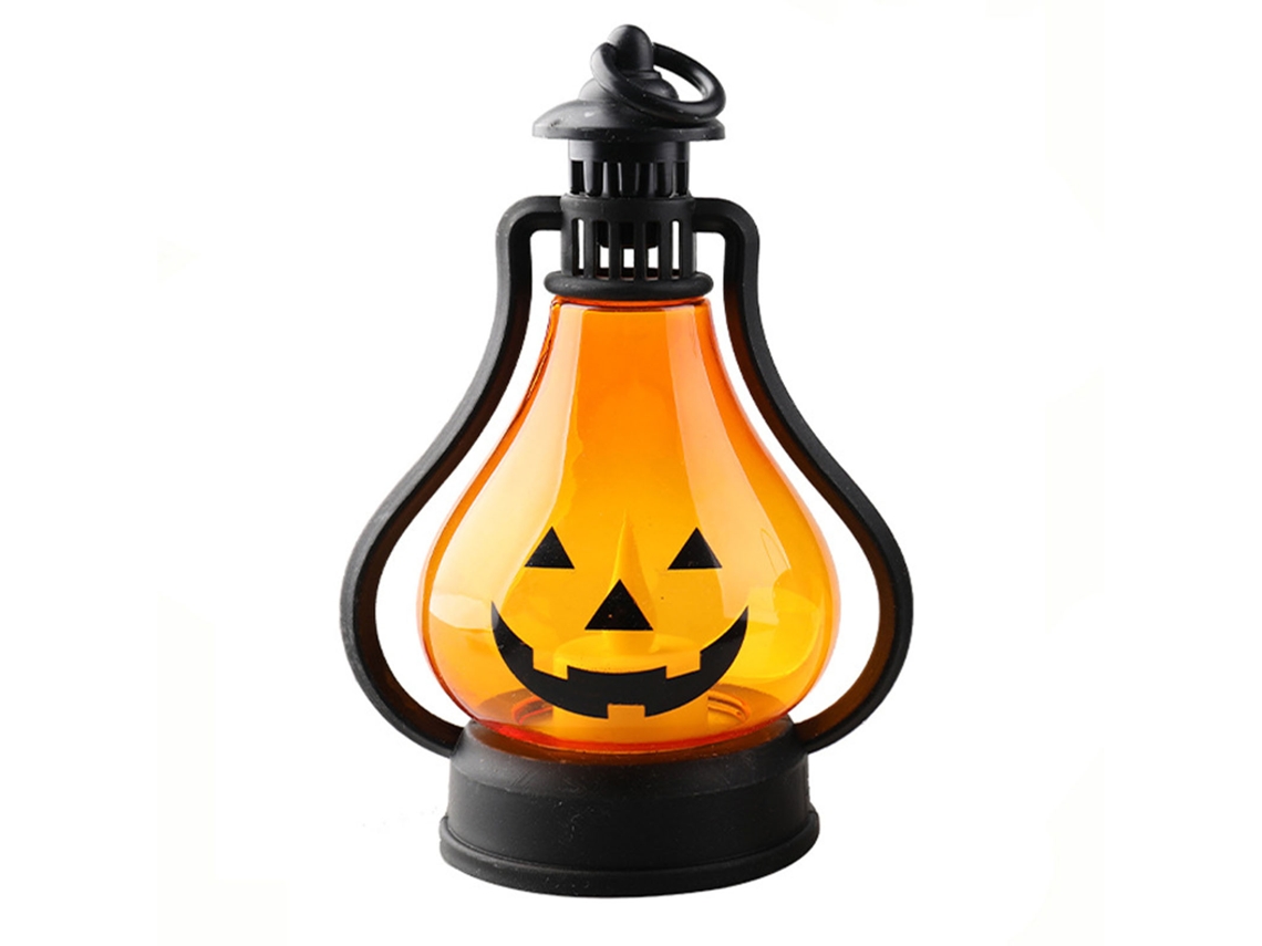 Lanterna de Abóbora Halloween Mini com Vela Led Decorativa para Mesa e Suspensão | S/MARCA