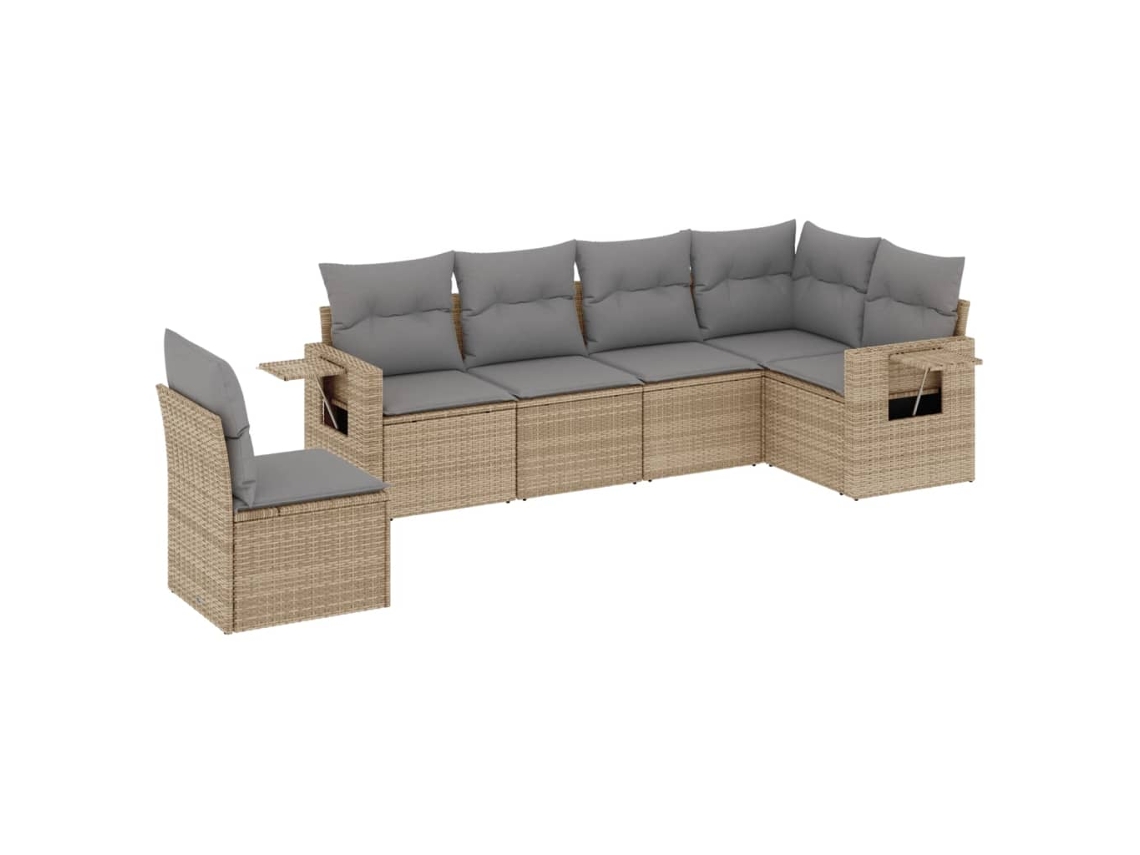 Garden Sofa Set, Garden Sofa Sets Vidaxl Bege Rattan / Vime (n/a)