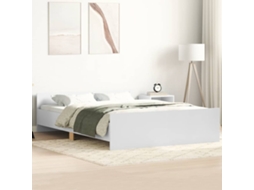 Estrutura De Cama Com Cabeceira E Pés 140x190 Cm Branco