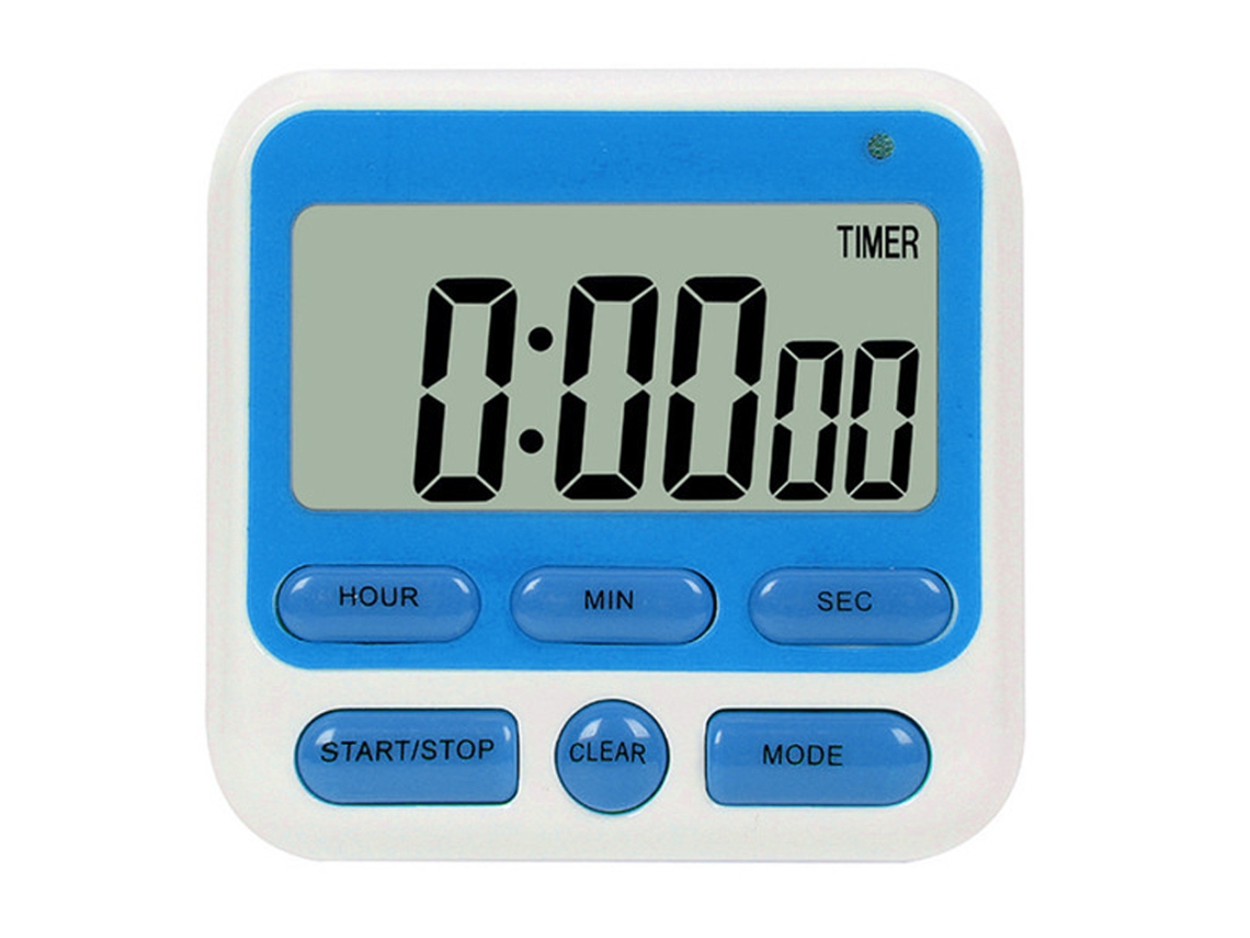 Relógio De Cozinha Com Despertador E Timer, Azul