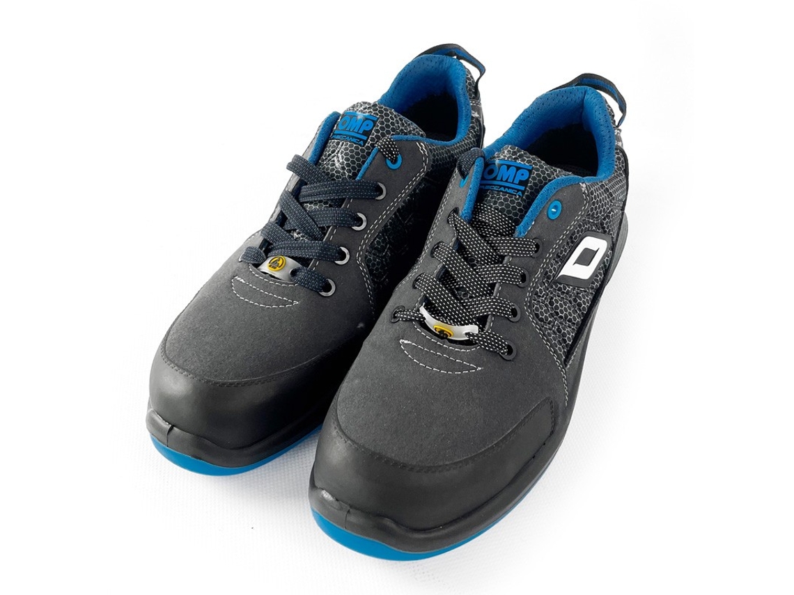 Sapatilhas De Trabalho Segurança S1P Pro Sport Tamanho 41 Cinzento/Azul Omp Meccanica