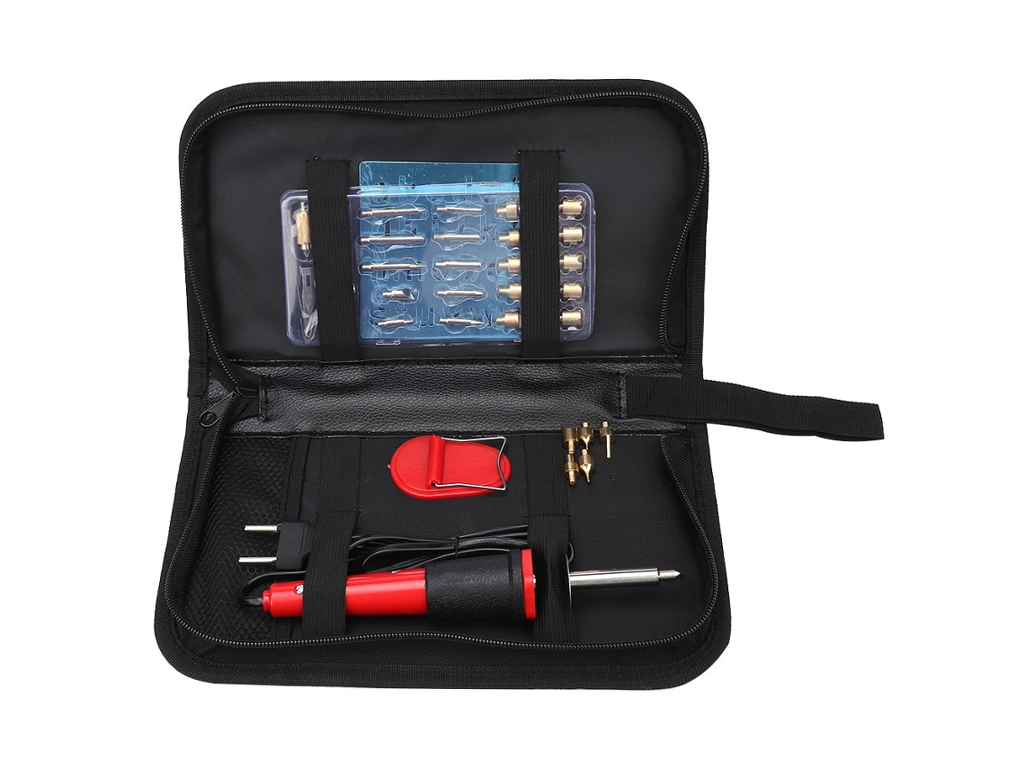Kit De Ponta De Queimadura De Madeira 37 Em 1 30w: Ferramenta Elétrica De Gravura E Soldadura Para Pirografia