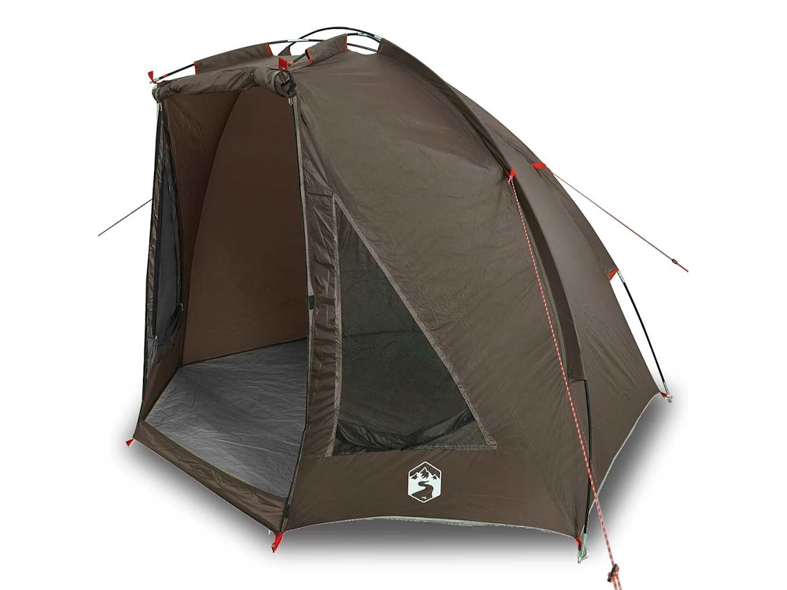 vidaXL Tenda de pesca para impermeável castanho