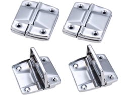 Conjunto De 4 Dobradiças Metal Para Suporte Malas E Caixas Ferramentas, Acessórios Para Móveis, Posicionamento De