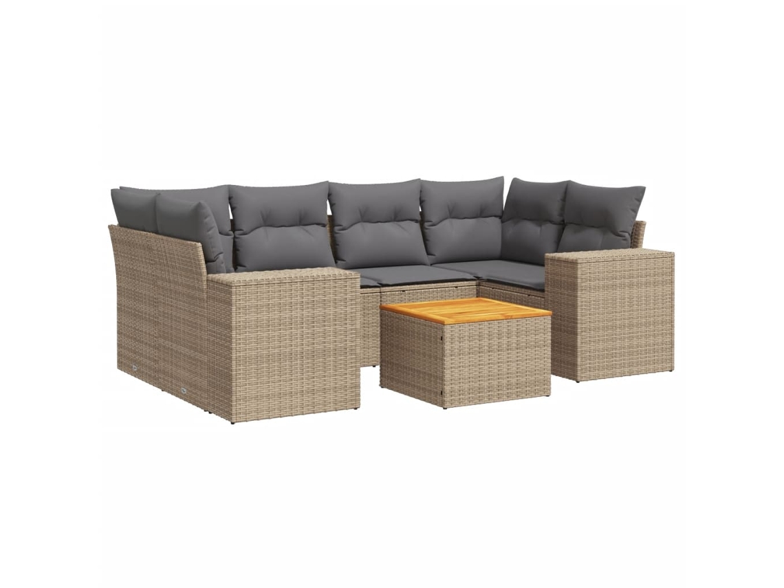 Garden Sofa Set, Garden Sofa Sets Vidaxl Bege Rattan / Vime (n/a)