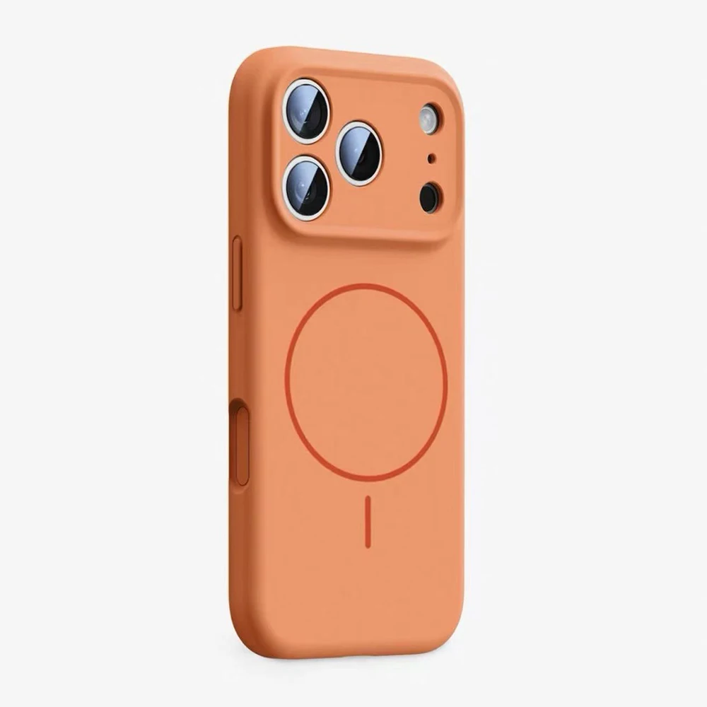 Capa De Celular Magsafe Em Silicone Líquido (laranja Para Iphone 16 Pro) Para Iphone
