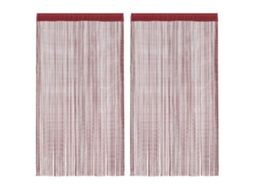 Cortinado Lovely Home Fios Bordô Vermelho (140x250)