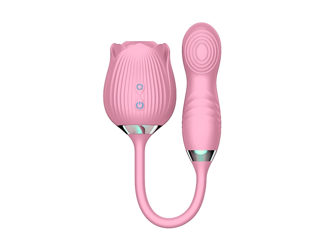 Pink Multi-frequency Suction Massage Vibrator For Women