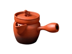 Bule De Cerâmica Pequeno De 260ml Com Alça, Chaleira Tradicional Chinesa Para Casa, Caminhadas E Piqueniques, Vermelho.