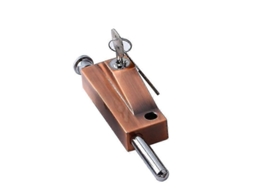 Fechadura Multifuncional Universal para Porta de Garagem com 1 Chave, para Uso Interno e Externo, Cor Bronze Vermelho Niuniu TAISHENGDA