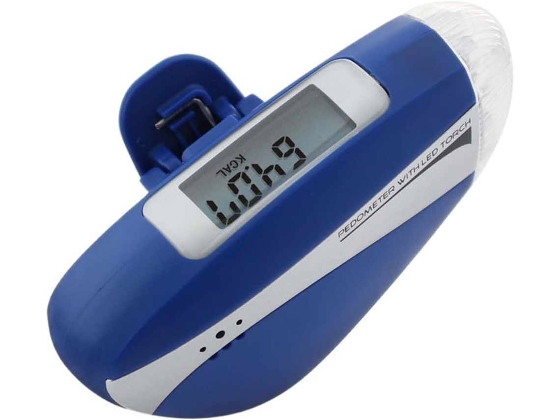 Podomètre multifonction SFUSHOS, avec lampe LED, compteur pas, sport, plein air