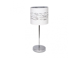 Candeeiro De Mesa Cromo/branco Prata 43x17x17 Cm Fabrilamp