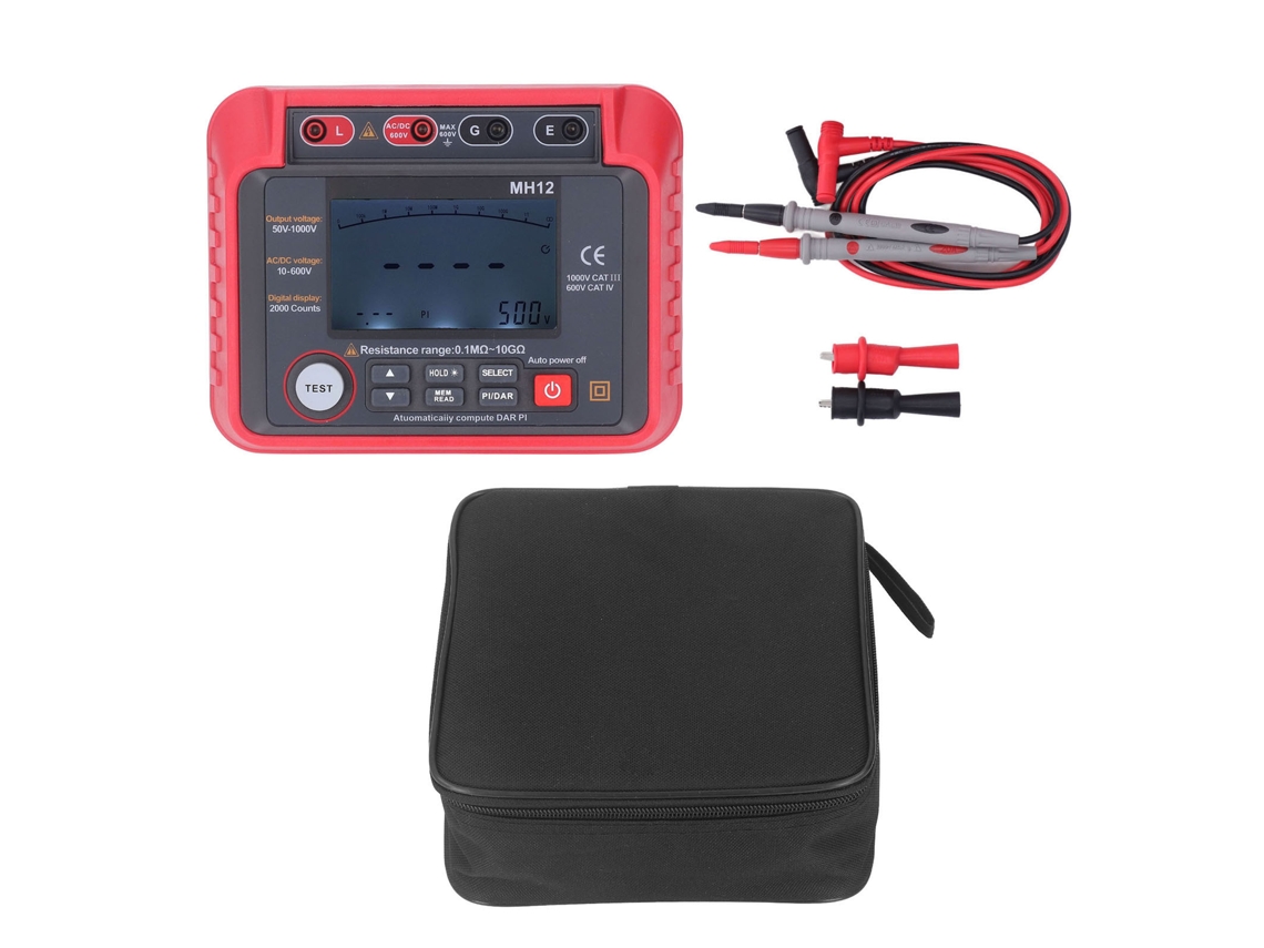 Laxiscreed Tester De Resistência Com Ecrã Lcd E Medição De Ohms De Alta Precisão