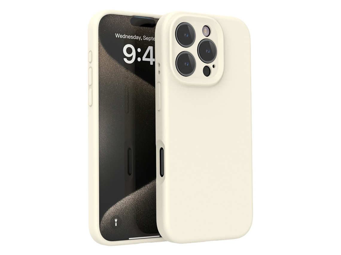 (branco, Iphone 14 Pro) Capa De Silicone Líquido — Compatível Com A Série Iphone — Proteção Total Da Lente E Resistente A Quedas