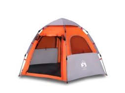 Camping Tent, Camping Tents Vidaxl Cinzeto Poliéster (260 X 217 X 150 Cm)