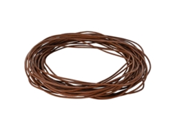 Conjunto 1 Corda De Couro Vidaxl Castanho Couro (ø2 Mm X 50 M)